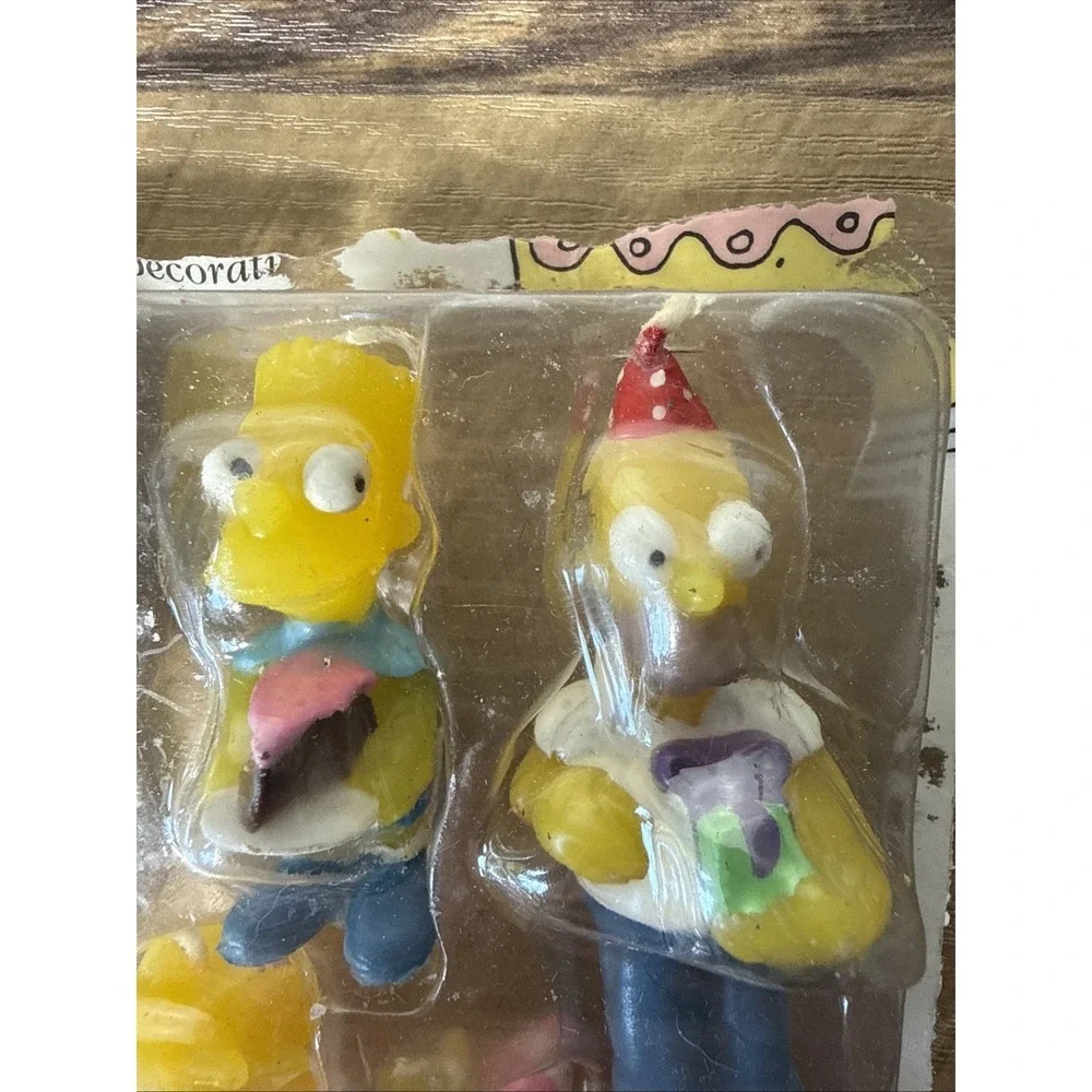 Original The Simpsons 1990 NEW IN OPEN PACKAGE Wilton Candle & Cake Decorations
